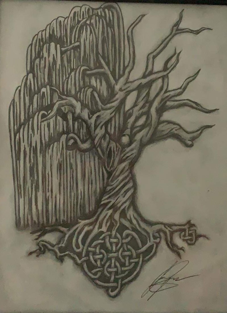 dying willow tree tattoo