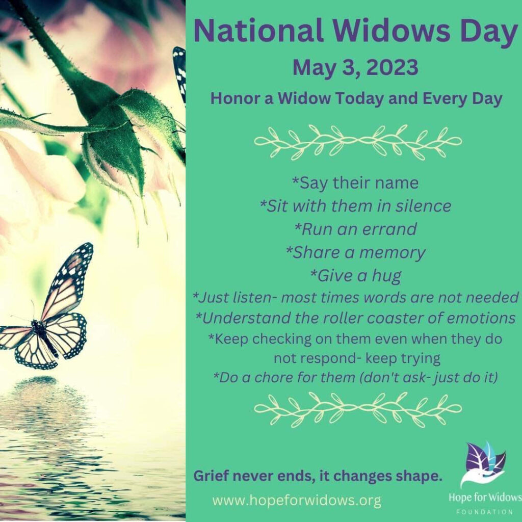 National Widow Day Hope For Widows Foundation